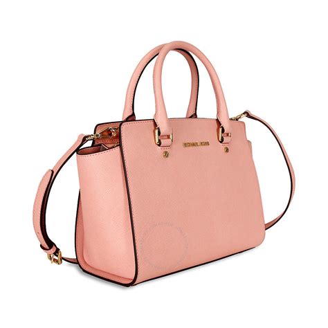 michael michael kors selma medium satchel pale pink|Michael Kors selma bag.